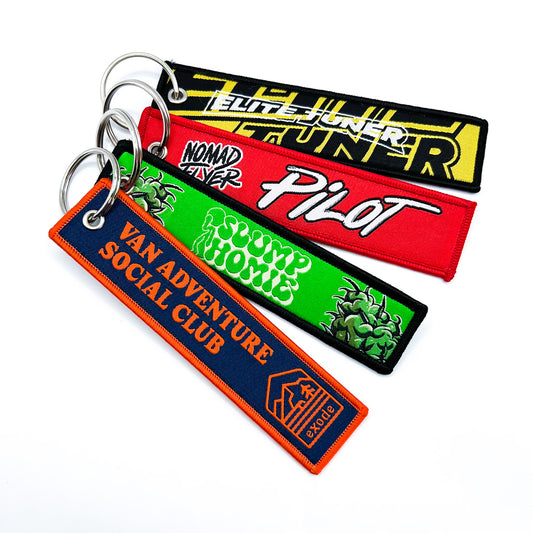 Custom Remove Before Flight Keychain-Woven