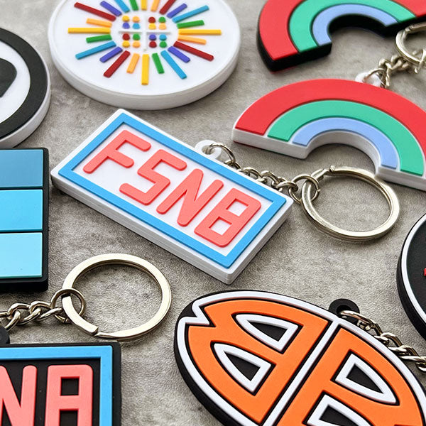 Custom Double-Sided  Rubber Keychain-Regular