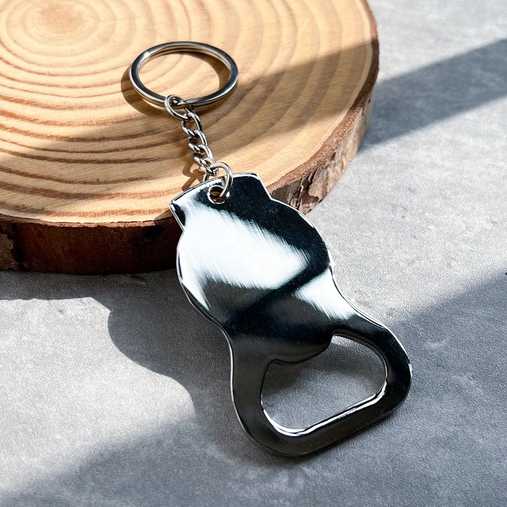 Custom Bottle Opener Keychain-Zinc Alloy