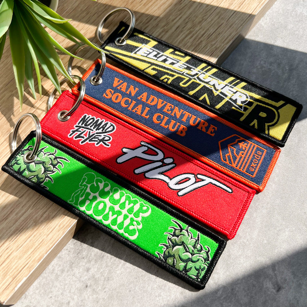 Custom Remove Before Flight Keychain-Woven