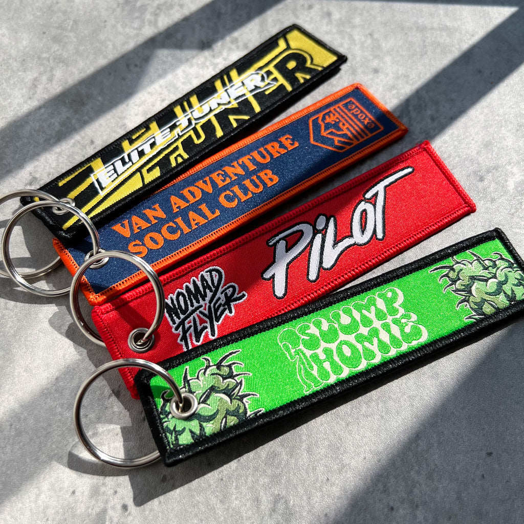 Custom Remove Before Flight Keychain-Woven