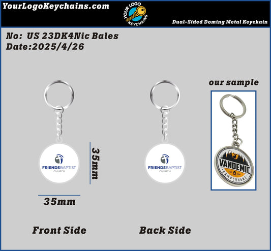Dual-Sided Doming Metal Keychain-23DK4Nic Bales250426