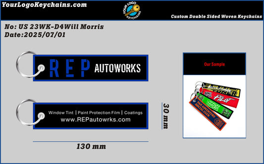 Double-Sided Custom Woven Keychains-23R4Will Morris250630