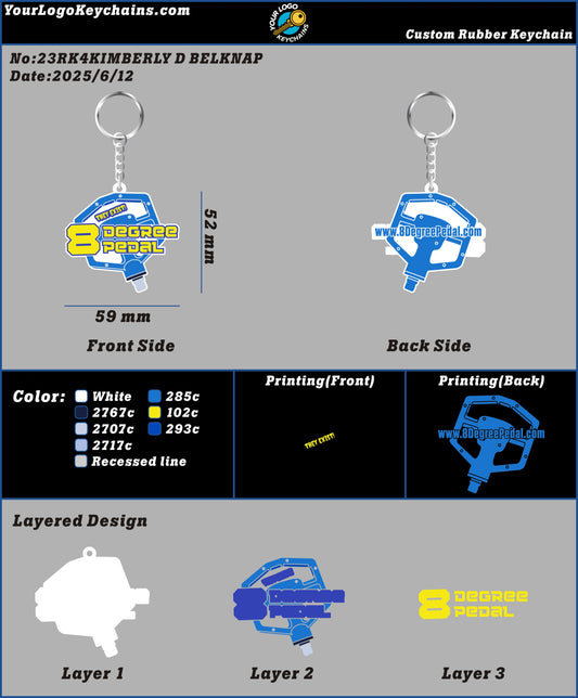CUSTOM RUBBER KEYCHAIN-23RK4KIMBERLY D BELKNAP250612