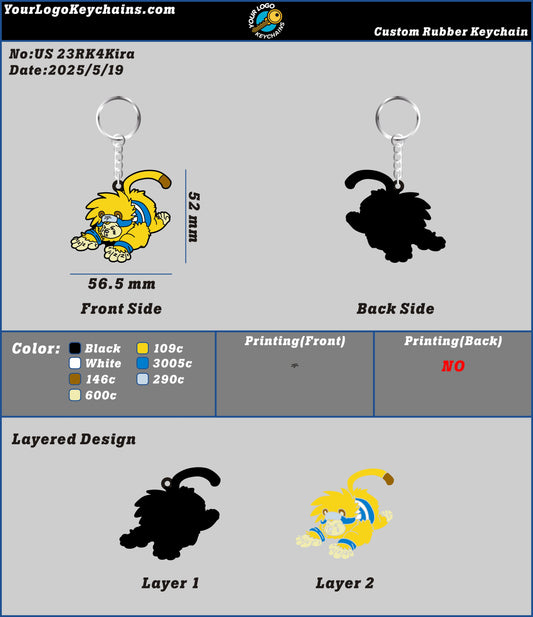 CUSTOM RUBBER KEYCHAIN-23RK4Kira2500519-RE