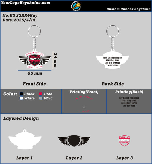 CUSTOM RUBBER KEYCHAIN-23RK4Ray250414-1