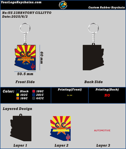 CUSTOM RUBBER KEYCHAIN-23RK4TONY CILLITTO250602