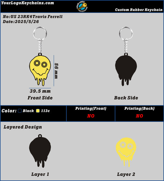 CUSTOM RUBBER KEYCHAIN-23RK4Travis Ferrell250526