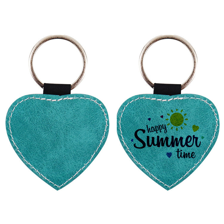 Custom Leather Keychains - Heart shape