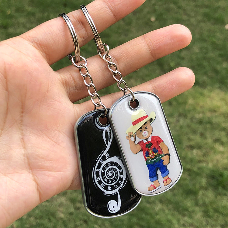 Custom Metal Dog Tag Keychain