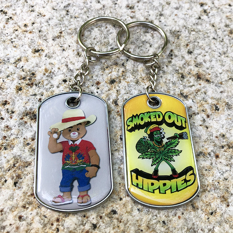 Custom Metal Dog Tag Keychain