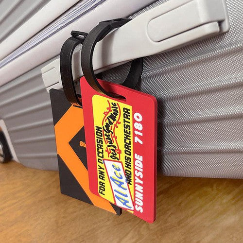 Custom Rectangular 3D Rubber Luggage Tag