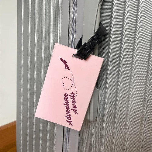 Custom Rectangular 3D Rubber Luggage Tag