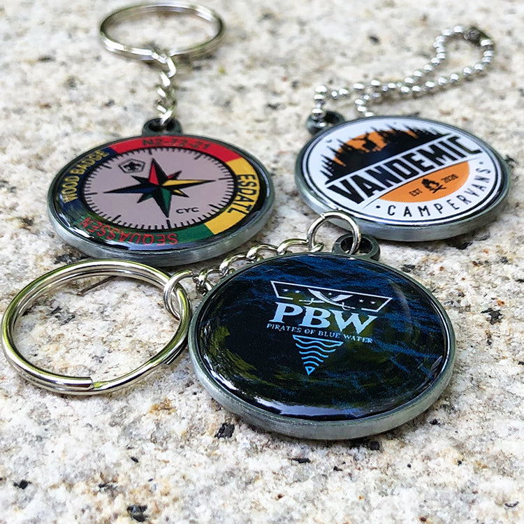Custom Double-Sided  Doming Metal Keychain