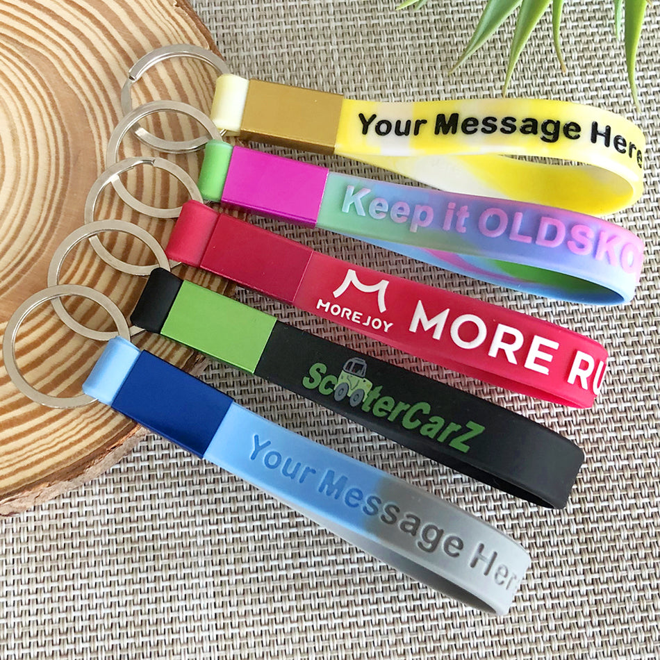 Custom Silicone Wristband Keychains