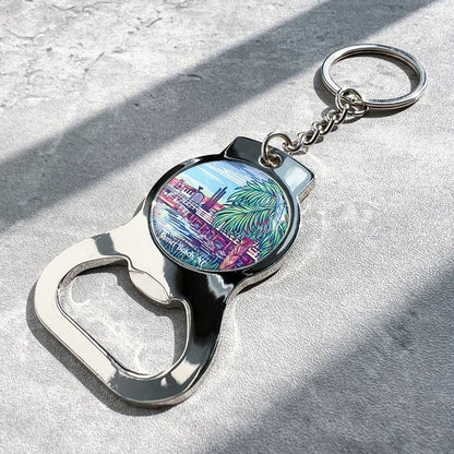 Custom Bottle Opener Keychain-Zinc Alloy