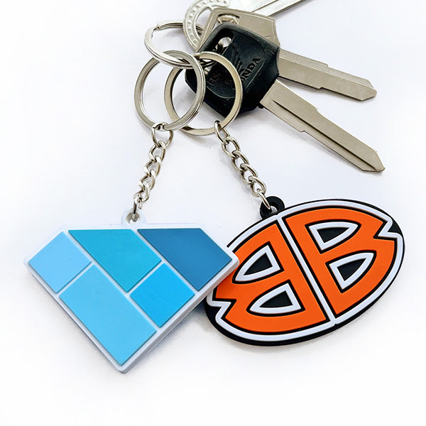 Custom Double-Sided  Rubber Keychain-Regular