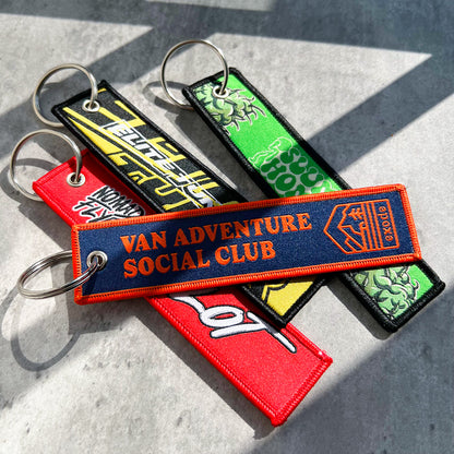 Custom Remove Before Flight Keychain-Woven