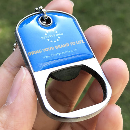 Custom Dog Tag Metal Keychain Bottle Opener