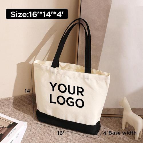 Colorblock Canvas Shoulder Bag – Custom Logo