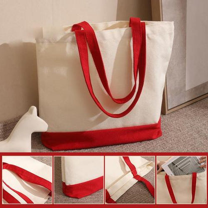 Colorblock Canvas Shoulder Bag – Custom Logo