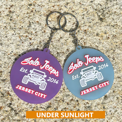 Custom Rubber Keychains-UV Color Changing