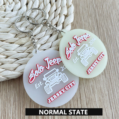 Custom Rubber Keychains-UV Color Changing