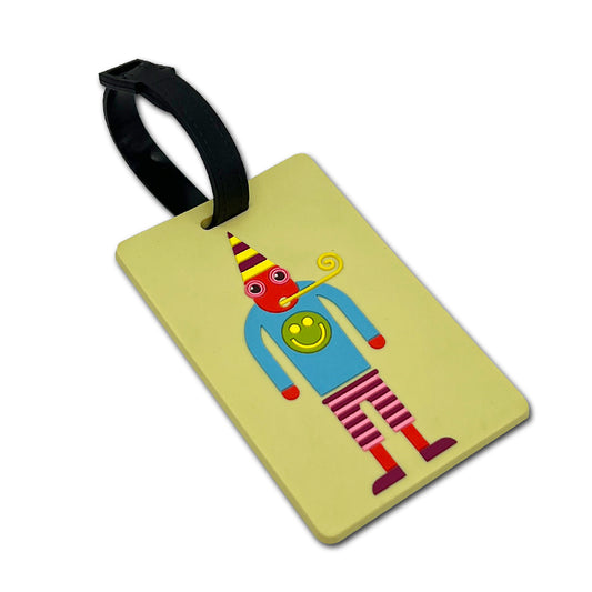 Custom Rectangular 3D Rubber Luggage Tag