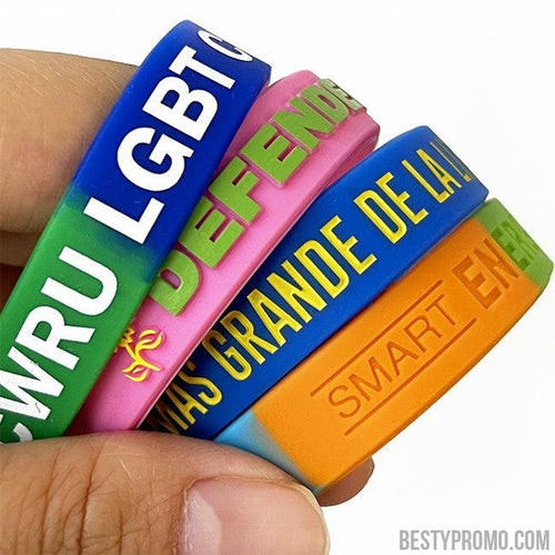 Custom Silicone Wristbands - Segmented-Besty Promo