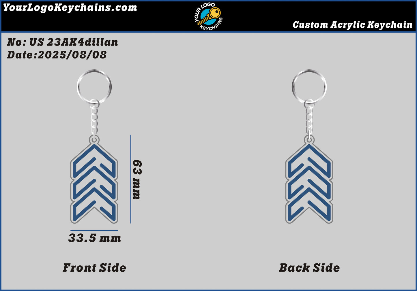 Custom Acrylic Keychain-23AK4dillan250808