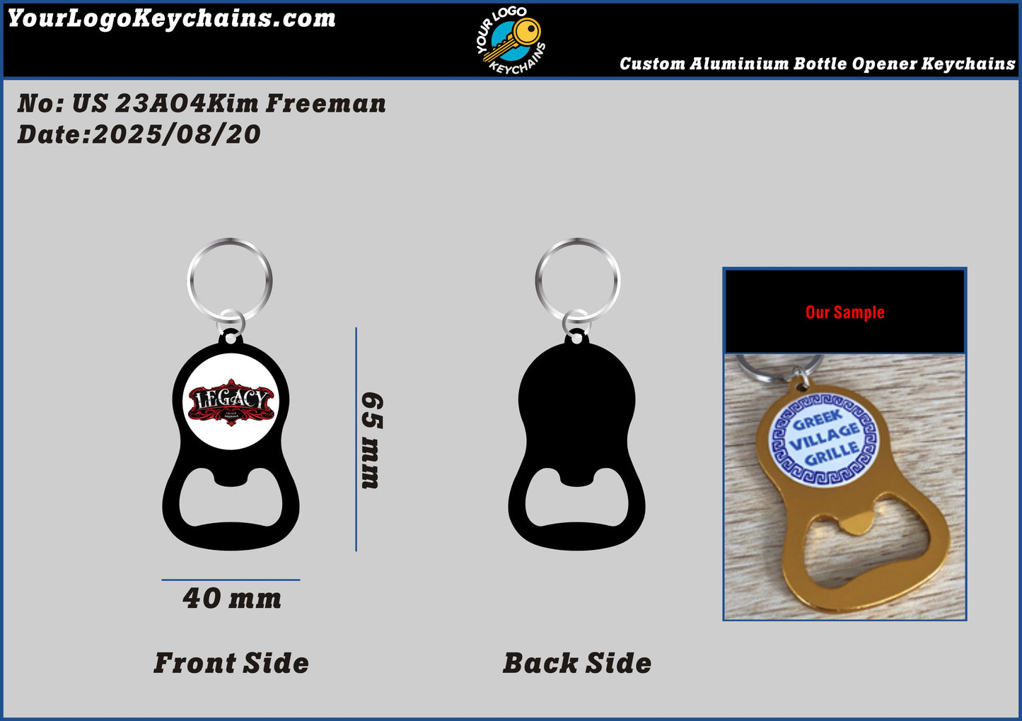 Custom Aluminium Bottle Opener Keychains-23AO4Kim Freeman250820