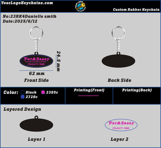 CUSTOM RUBBER KEYCHAIN-23RK4Danielle smith250612