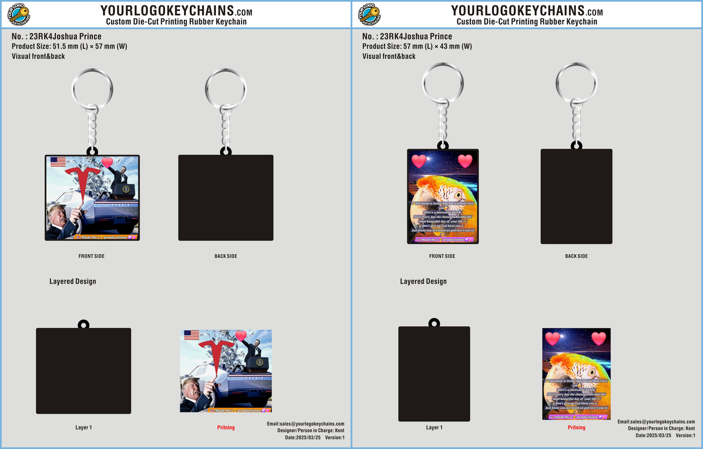 Custom Printing Rubber Keychain-23RK4Joshua Prince250324