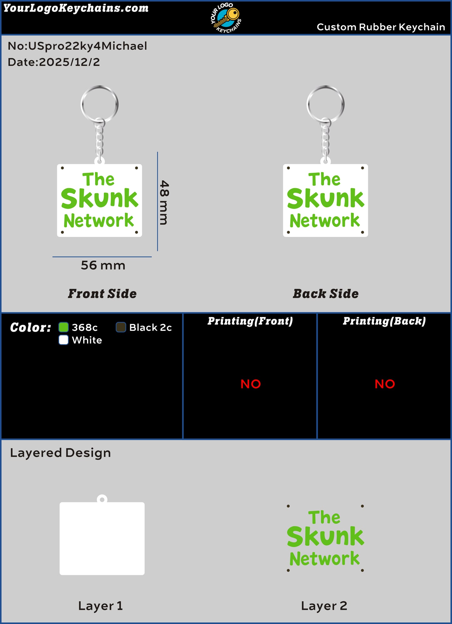 Rubber Keychain(double side)-USpro22ky4Michael20251130
