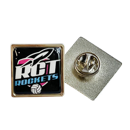 Custom Zinc Alloy Square Badge with Doming