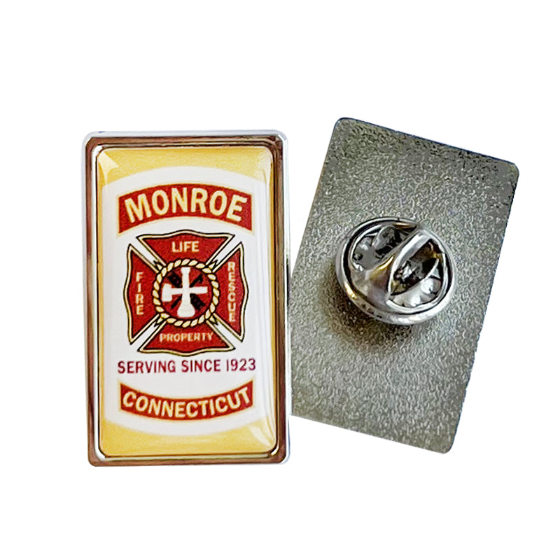 Custom Zinc Alloy Rectangle Badge with Doming