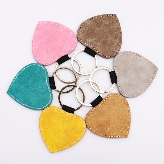 Custom Leather Keychains - Heart shape