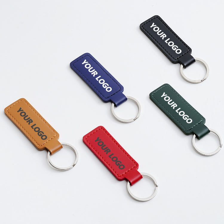 Custom Leather Keychains - Rectangular