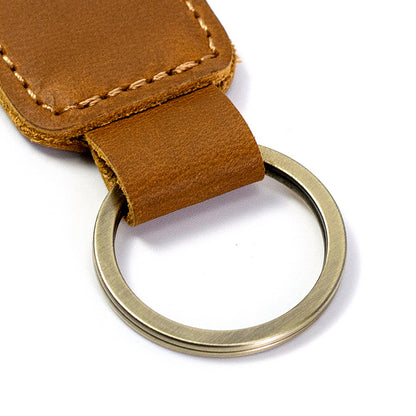Custom Leather Keychains - Rectangular