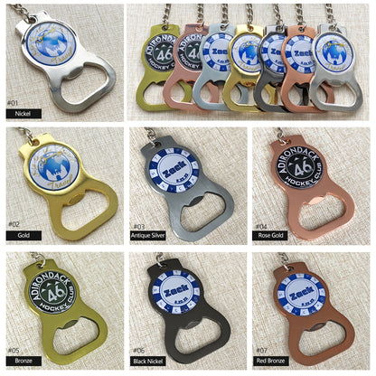 Custom Bottle Opener Keychain-Zinc Alloy