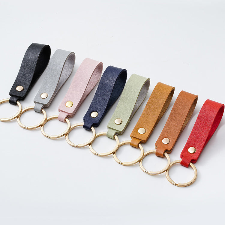 Custom Lychee Leather Keychains