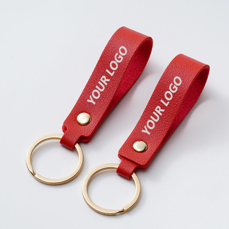 Custom Lychee Leather Keychains